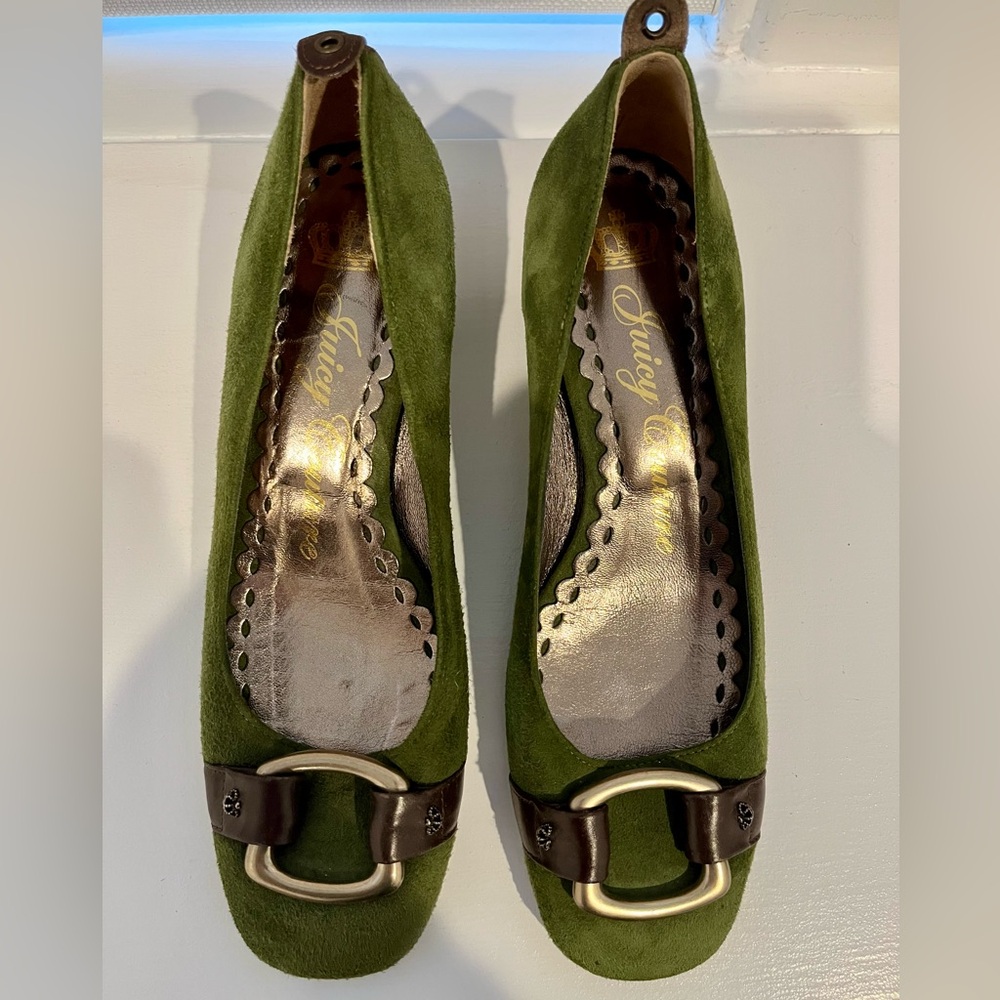 Juicy Couture Green Suede Women's Shoes “Monica”